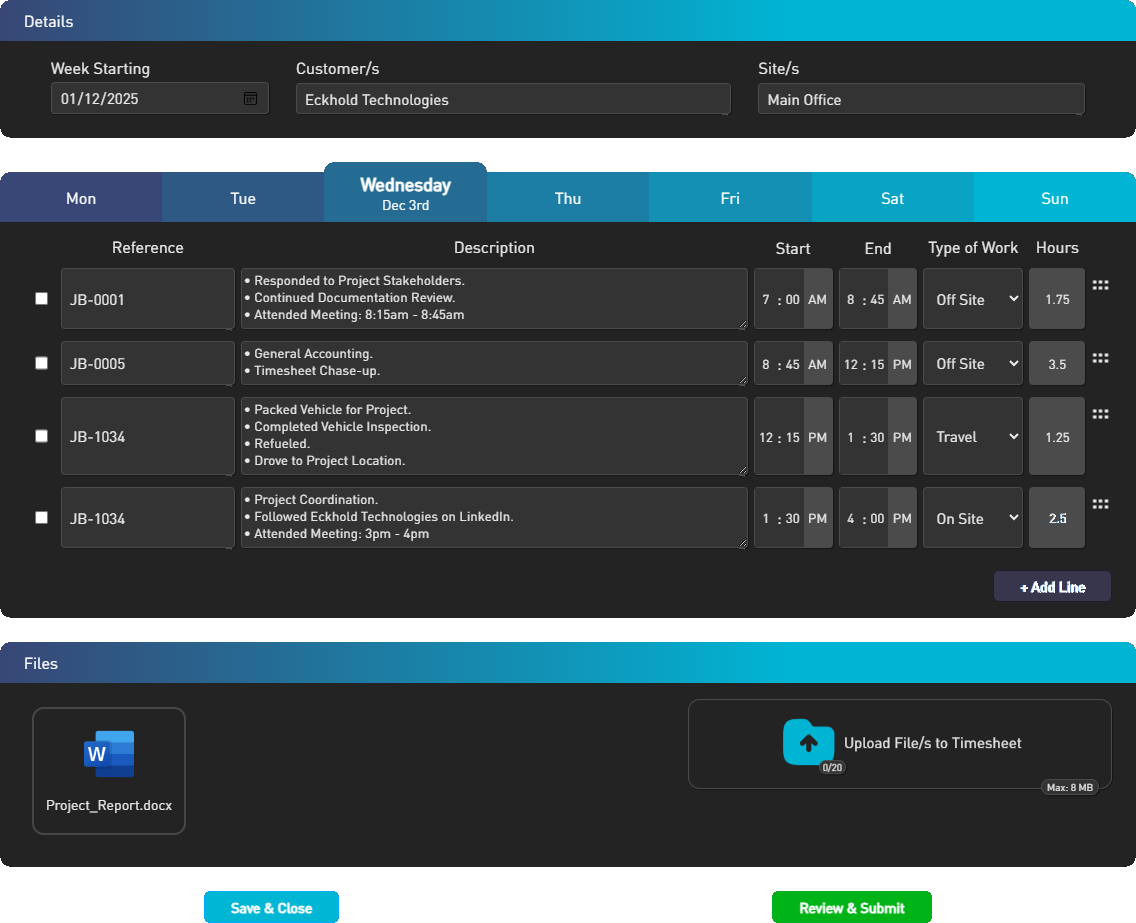 Timesheet Hero Image